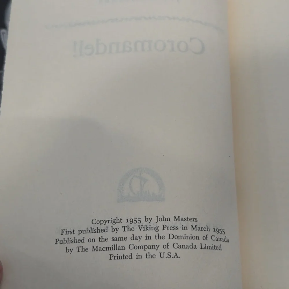 COROMANDEL ! by John Masters 1955 Viking Press hardcover & dust-jacket BCE
